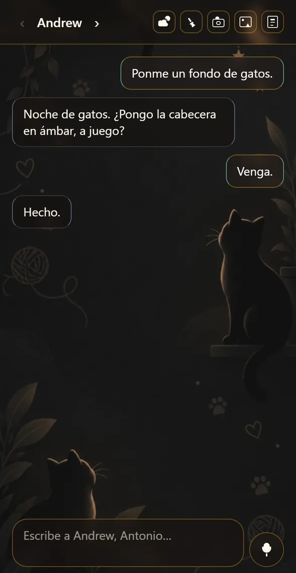 Fondo nocturno con gatos